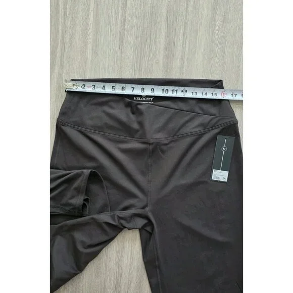 Velocity 2X Plus High Rise Flare Wide Leg Stretch Yoga Pants Bootcut - Picture 11 of 16